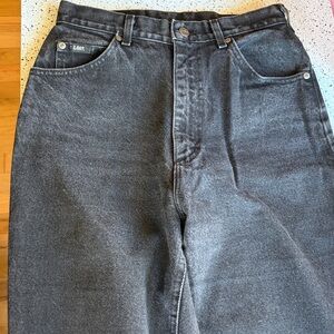 Black vintage 100% cotton Lee jeans 10 MED 28x29.5 high rise mom style